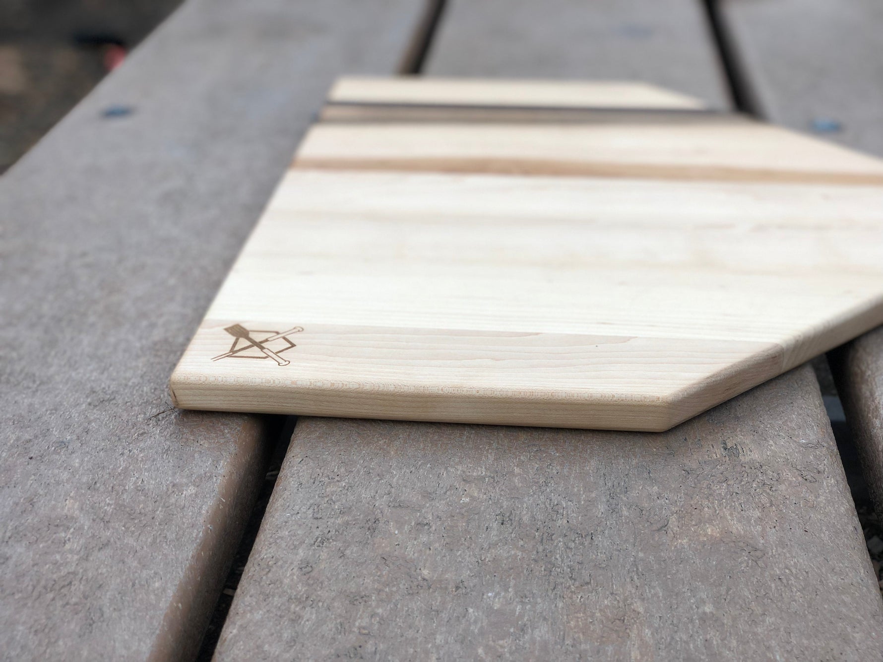 Full Size (17" x 17") Home Plate Cutting Board - Knife Shift