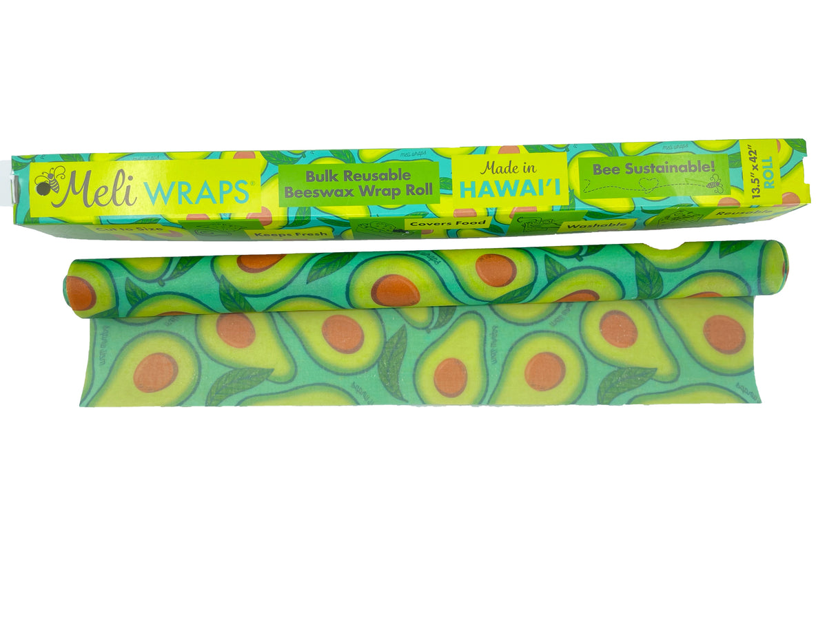 Beeswax Wrap Bulk Roll - Avocado Print - Knife Shift