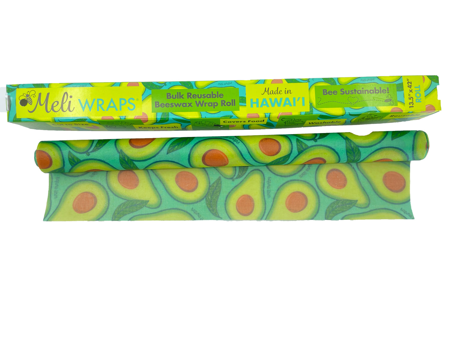 Beeswax Wrap Bulk Roll - Avocado Print - Knife Shift