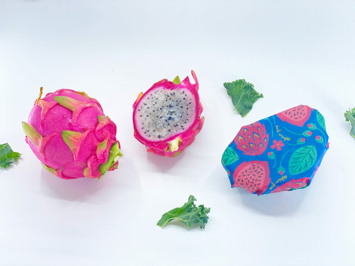 Beeswax Wrap Bulk Roll - Dragonfruit Print - Knife Shift