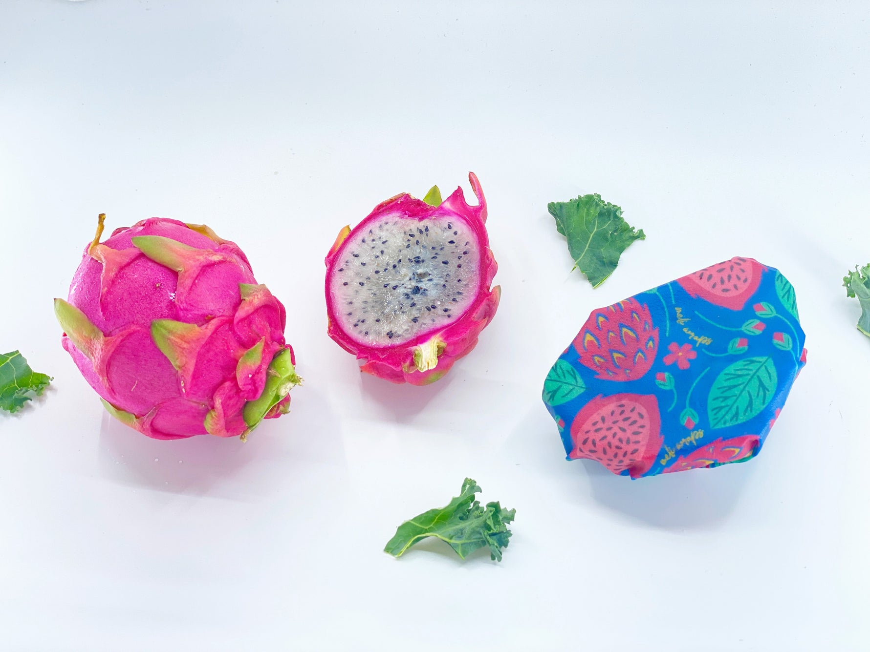 Beeswax Wrap Bulk Roll - Dragonfruit Print - Knife Shift