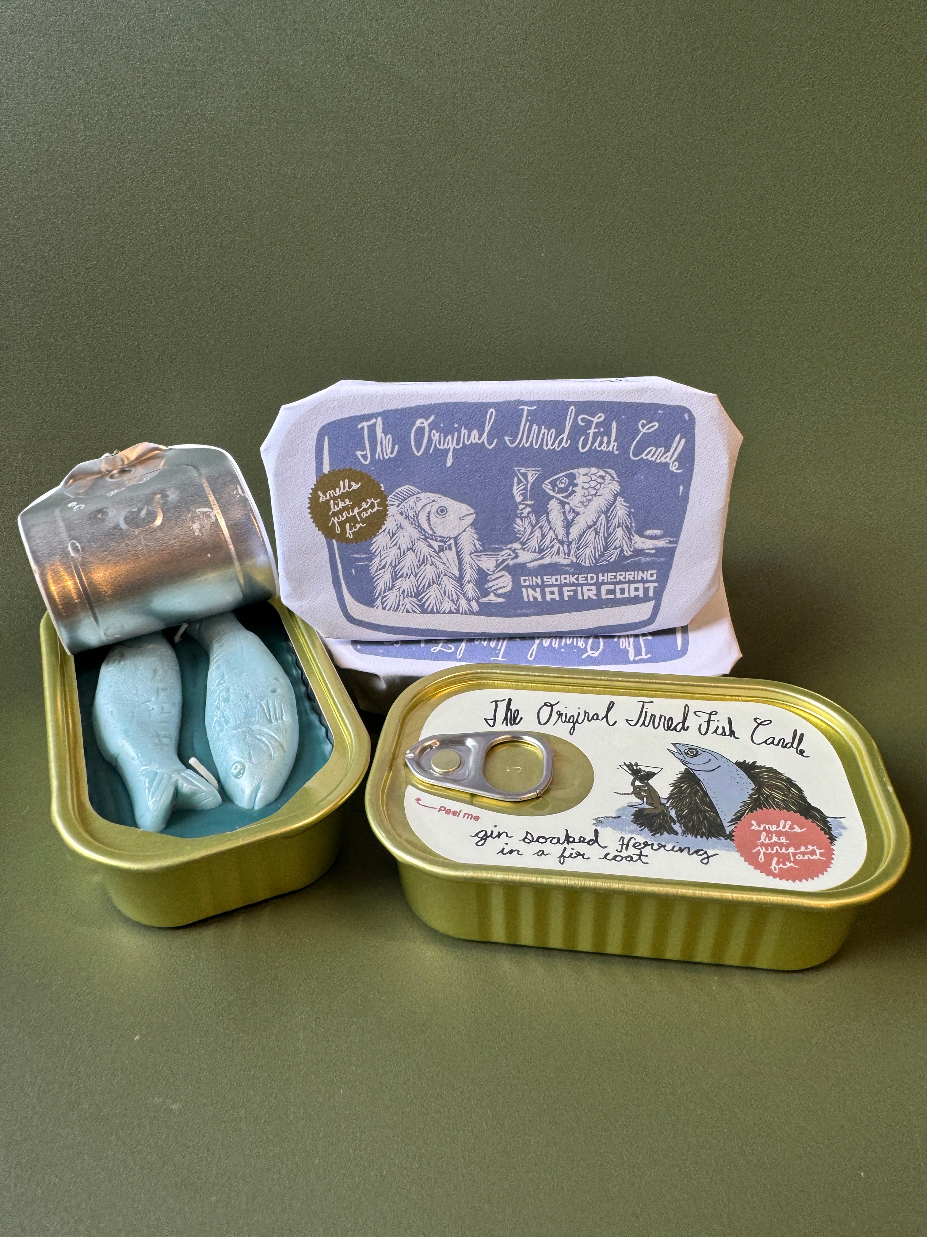 Tinned Fish Candle - Juniper and Fraser Fir - Thumbnail 3