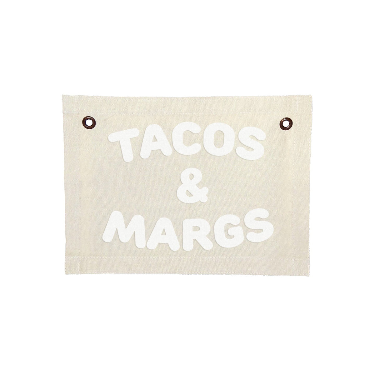 Tacos & Margs Small Canvas Flag - Knife Shift