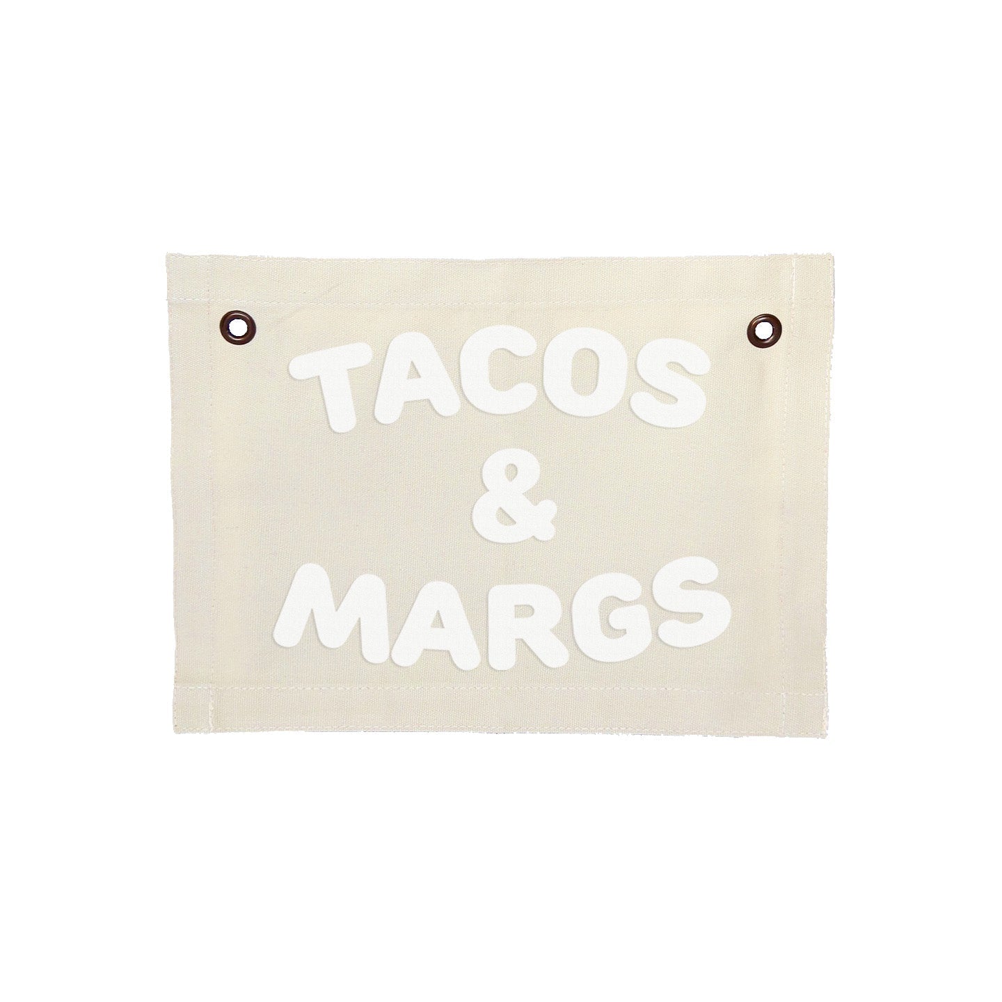 Tacos & Margs Small Canvas Flag - Knife Shift