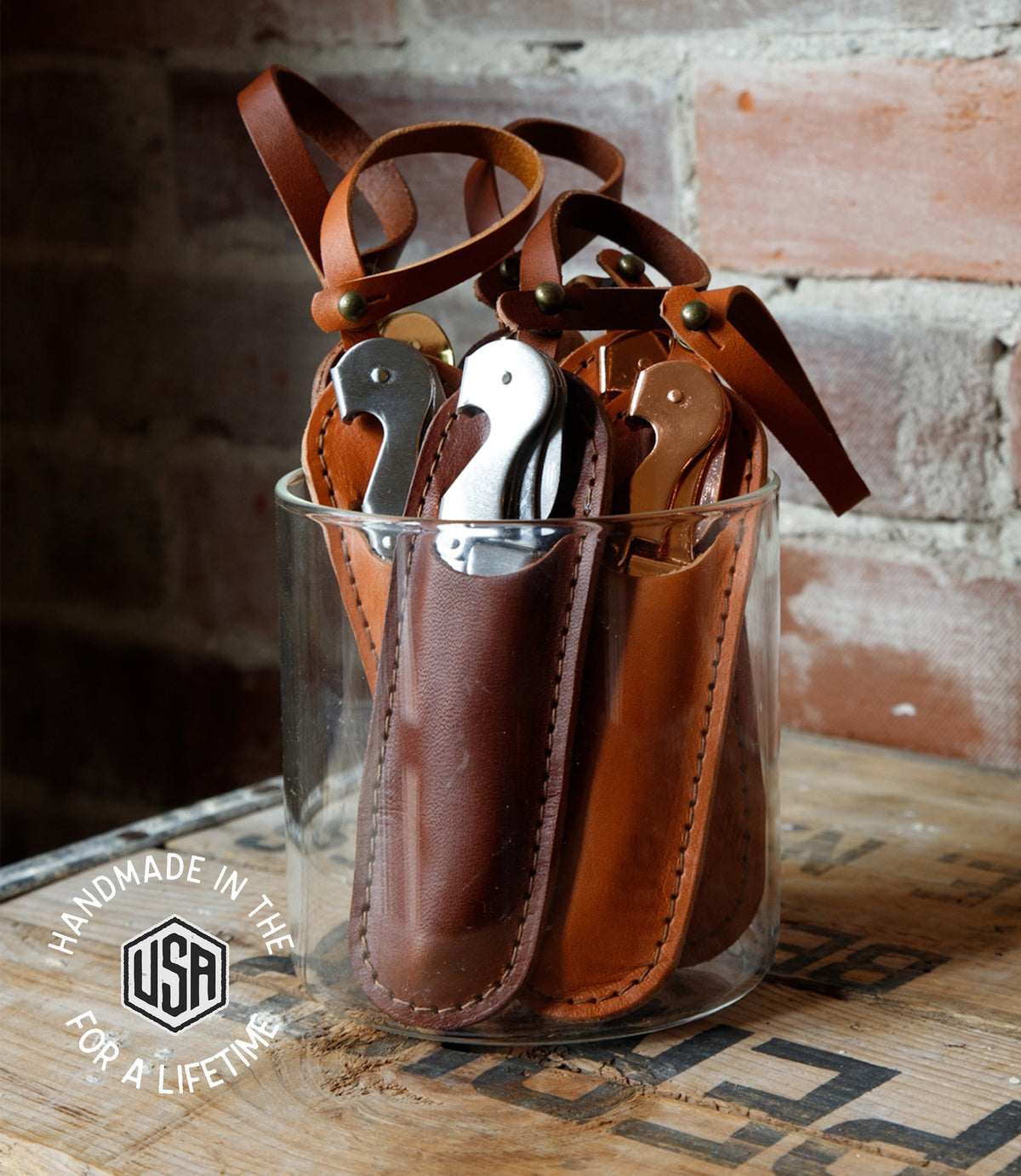 Wine Key with Leather Holster - USA Made