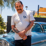Beige T-Shirt with Machete Logo - Knife Shift