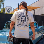 Beige T-Shirt with Machete Logo - Knife Shift