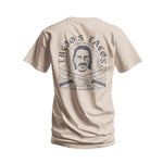 Beige T-Shirt with Machete Logo - Knife Shift