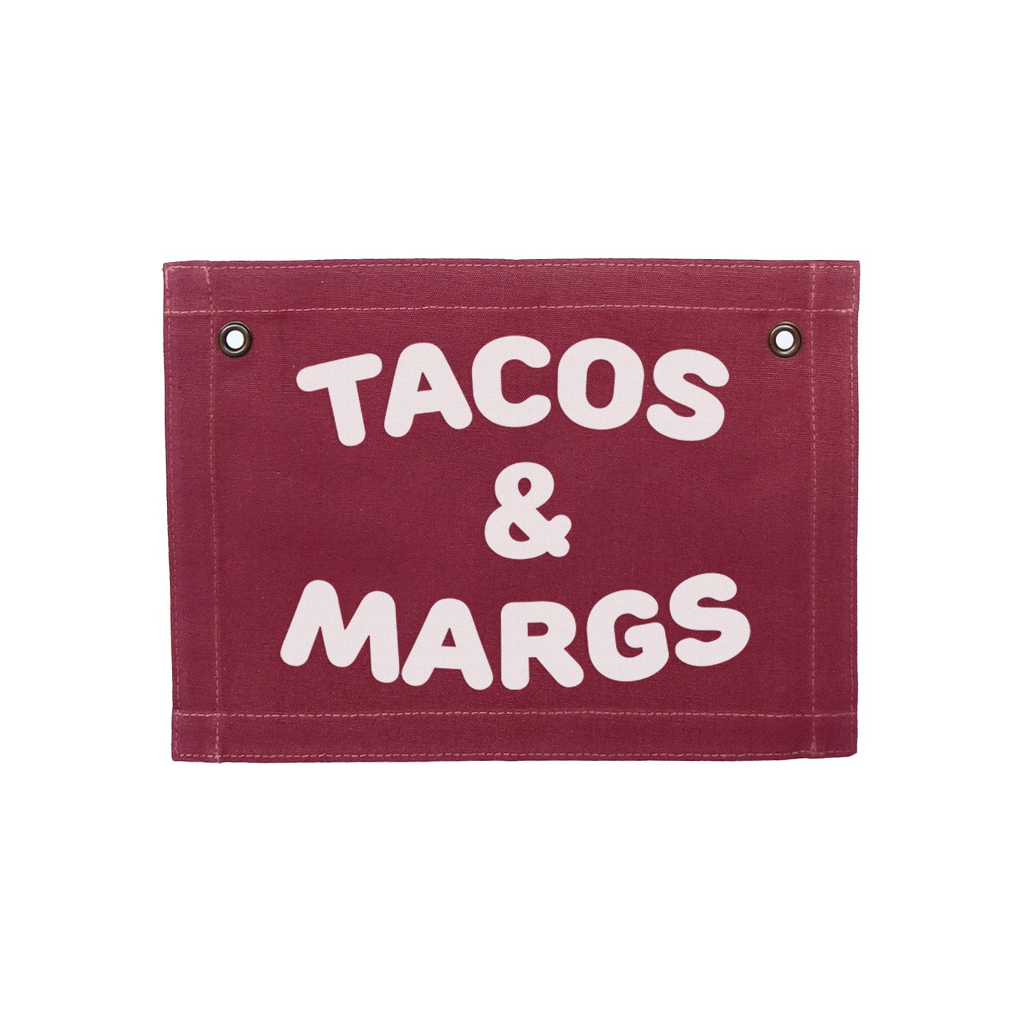 Tacos & Margs Small Canvas Flag - Knife Shift