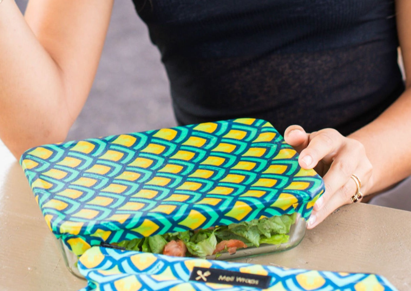 Beeswax Wrap Variety Pack - Ocean Print - Knife Shift
