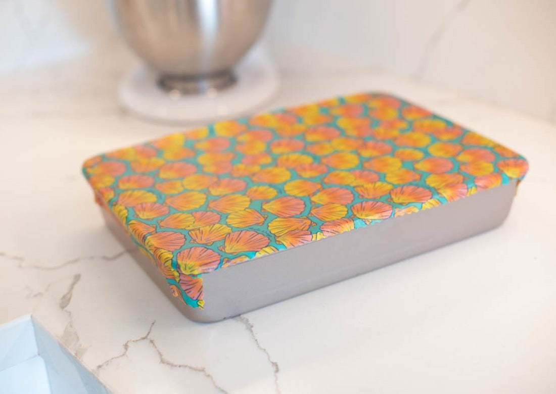 Beeswax Food Wrap - Sunrise Shell Print - Knife Shift