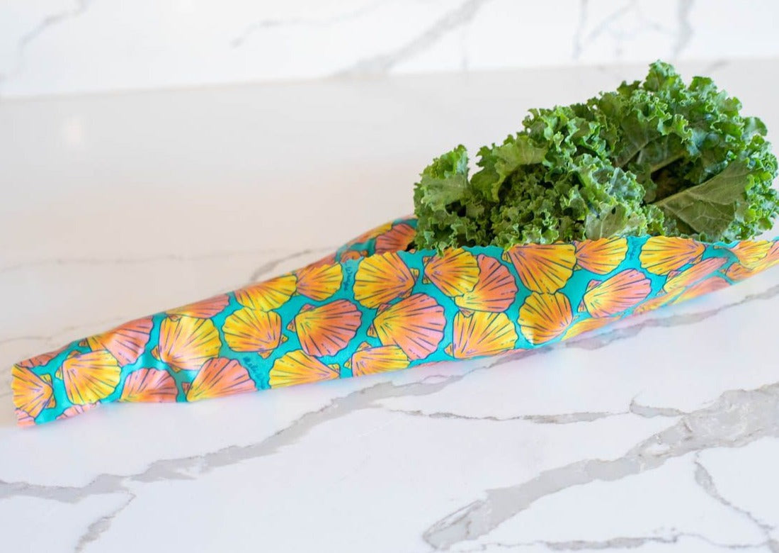 Beeswax Food Wrap - Sunrise Shell Print - Knife Shift