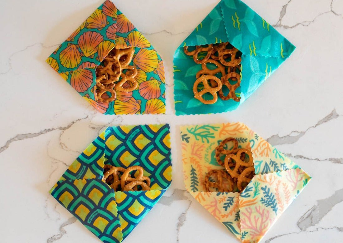 Beeswax Food Wrap - Sunrise Shell Print - Knife Shift