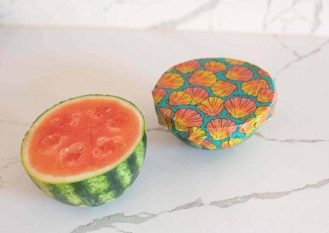 Beeswax Wrap Variety Pack - Ocean Print - Knife Shift