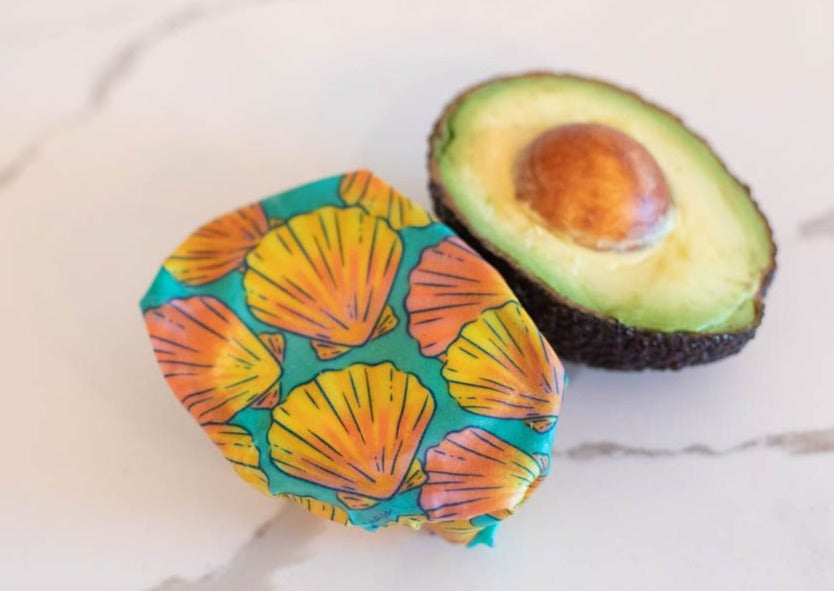 Beeswax Food Wrap - Sunrise Shell Print - Knife Shift