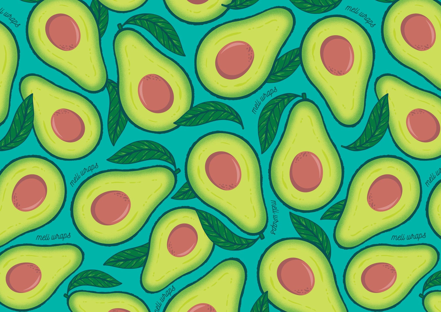 Beeswax Food Wrap - Avocado Print - Knife Shift