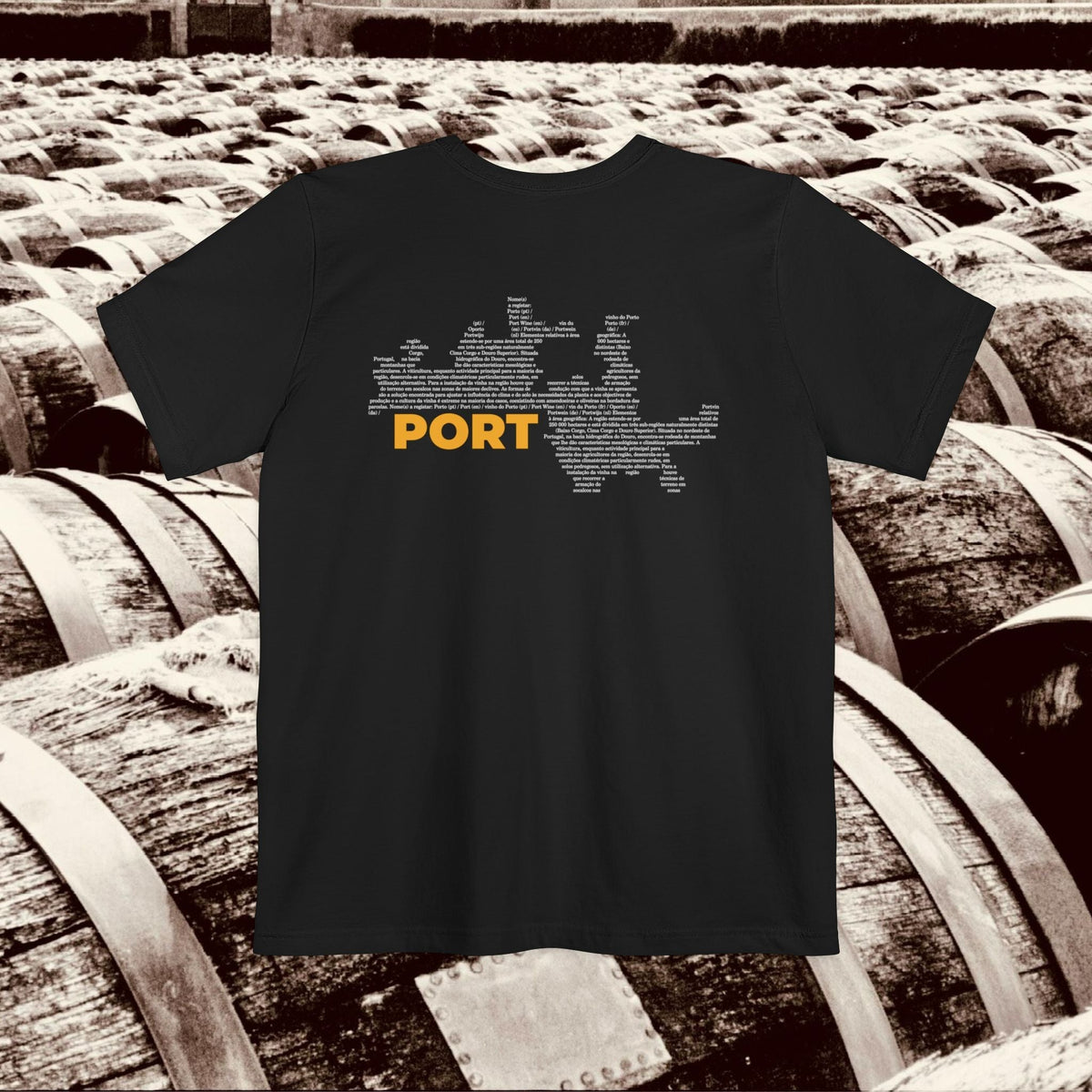 Port Wine Map - Pocket T-shirt-T-Shirt-gift ideas for foodies-Knife Shift