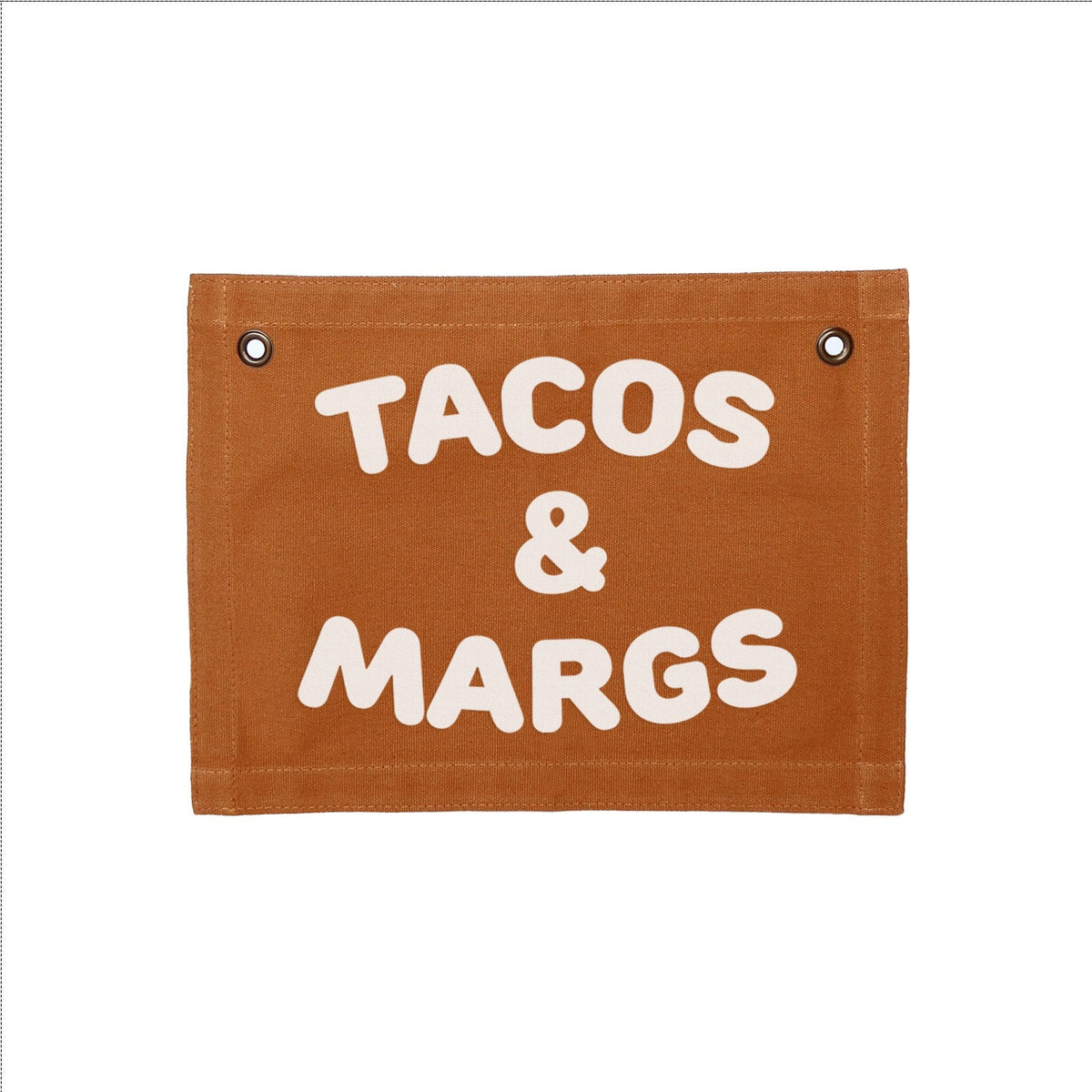 Tacos & Margs Small Canvas Flag - Knife Shift