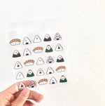 Mini Onigiri Clear Sticker Sheet - Knife Shift