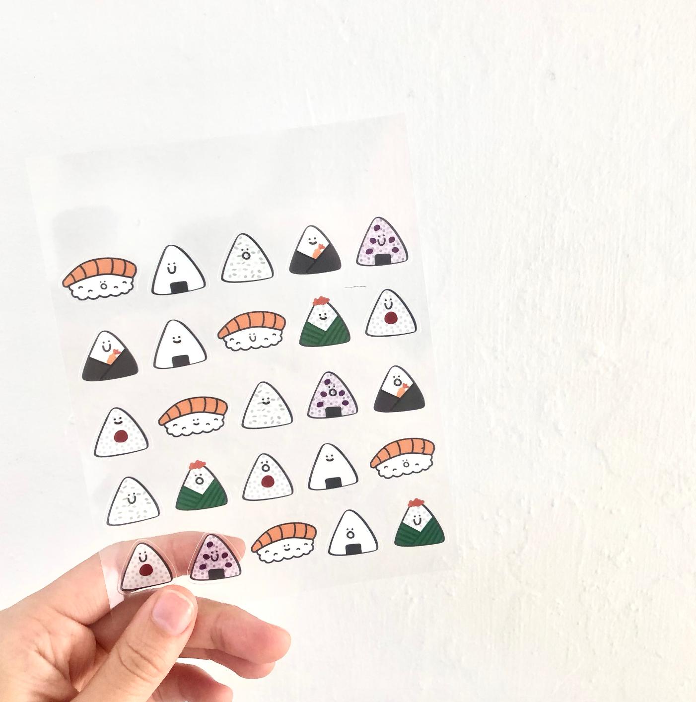 Mini Onigiri Clear Sticker Sheet - Knife Shift