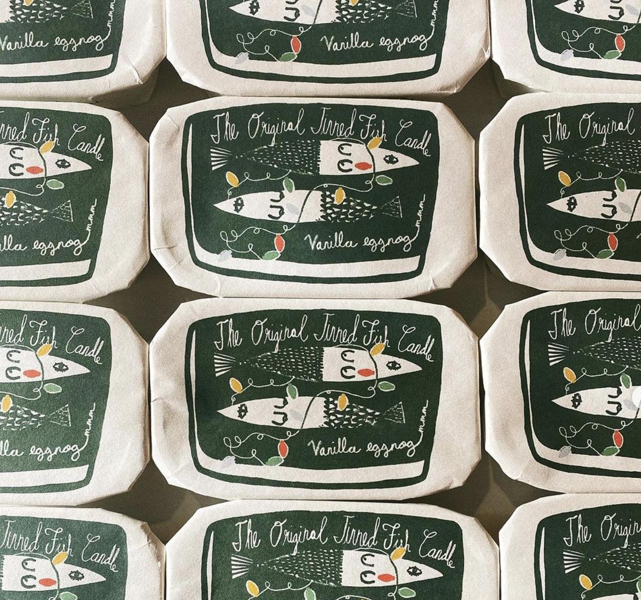 Tinned Fish Candle - Vanilla Eggnog - Thumbnail 4