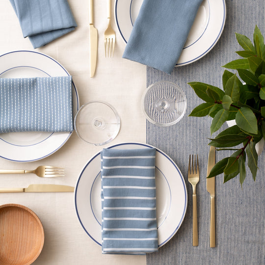 To Each Their Own napkin set - Borage & White - Knife Shift