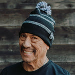 Black / Heather Grey Stripe Pom Pom Beanie (Trejo's Tacos) - Knife Shift