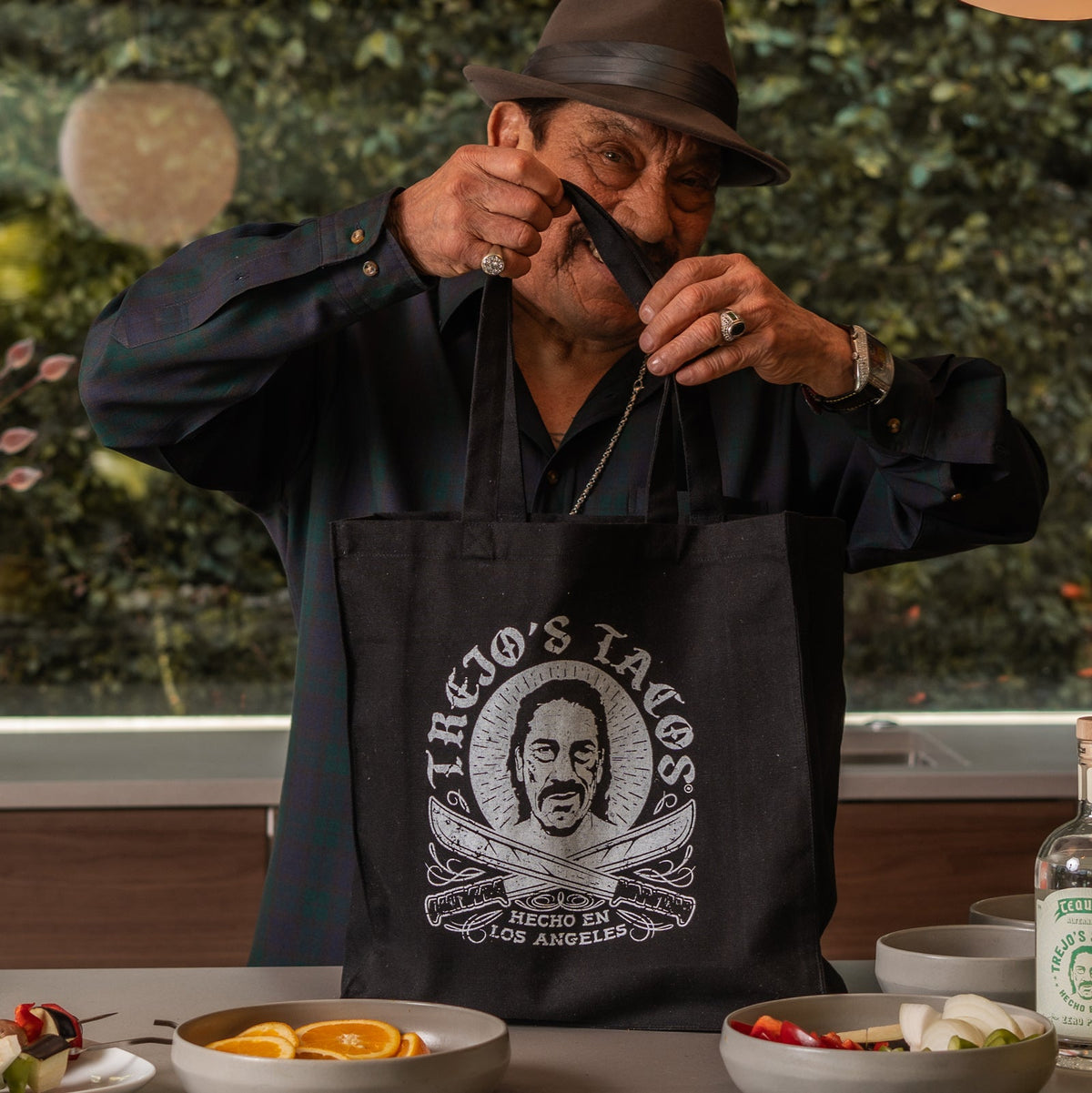 Black Canvas Tote with Machete Logo - Knife Shift