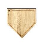 Full Size (17" x 17") Home Plate Cutting Board With Trough - Knife Shift