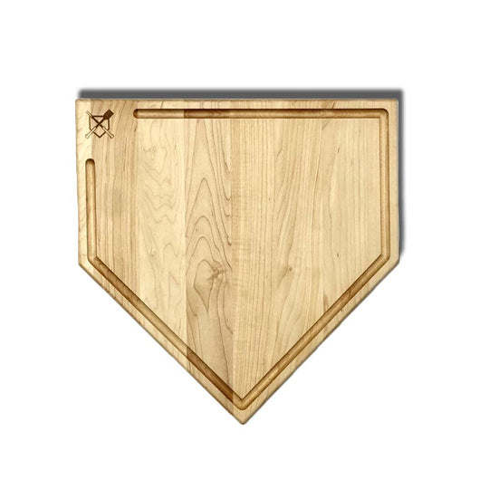 Full Size (17" x 17") Home Plate Cutting Board With Trough - Knife Shift