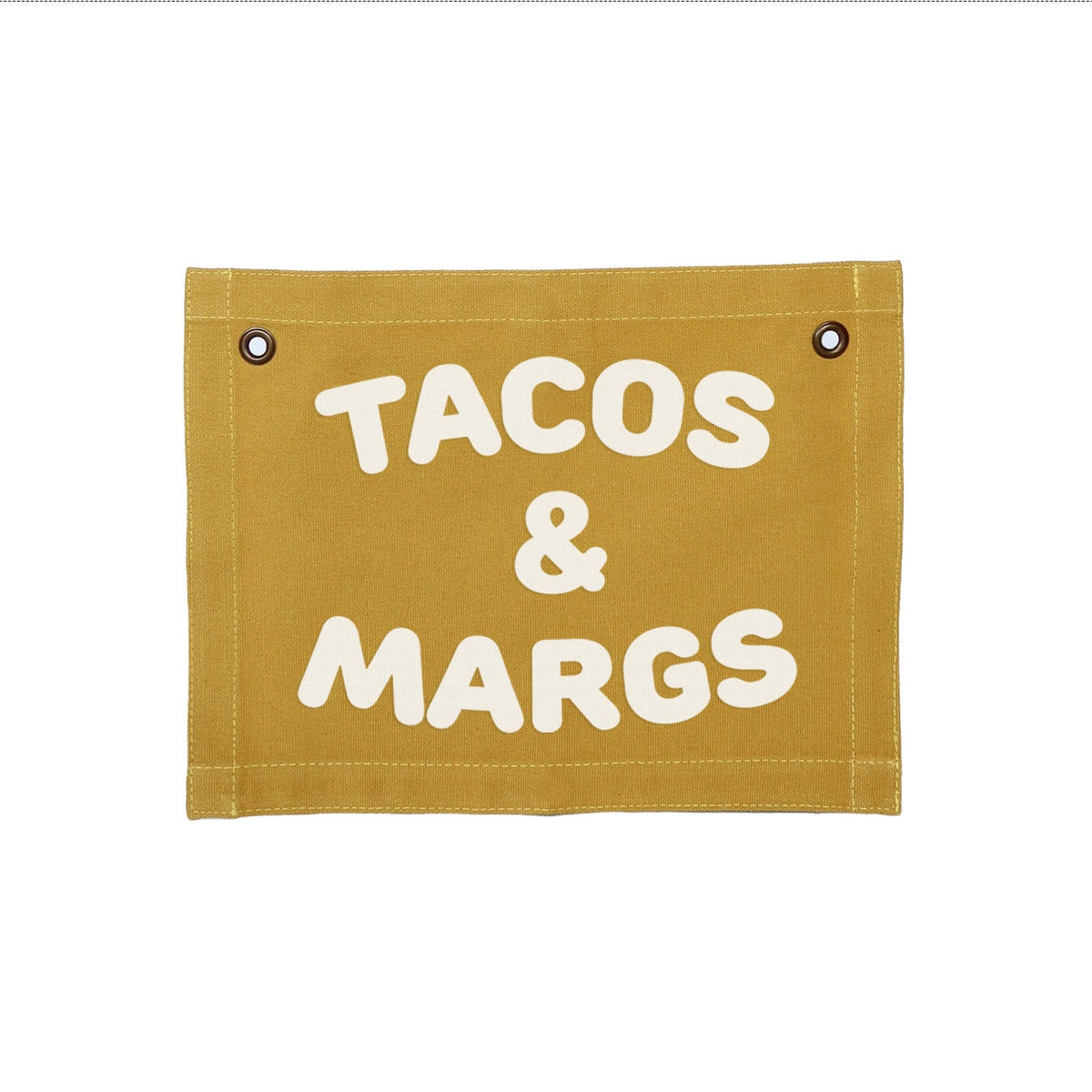 Tacos & Margs Small Canvas Flag - Knife Shift