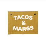 Tacos & Margs Small Canvas Flag - Knife Shift