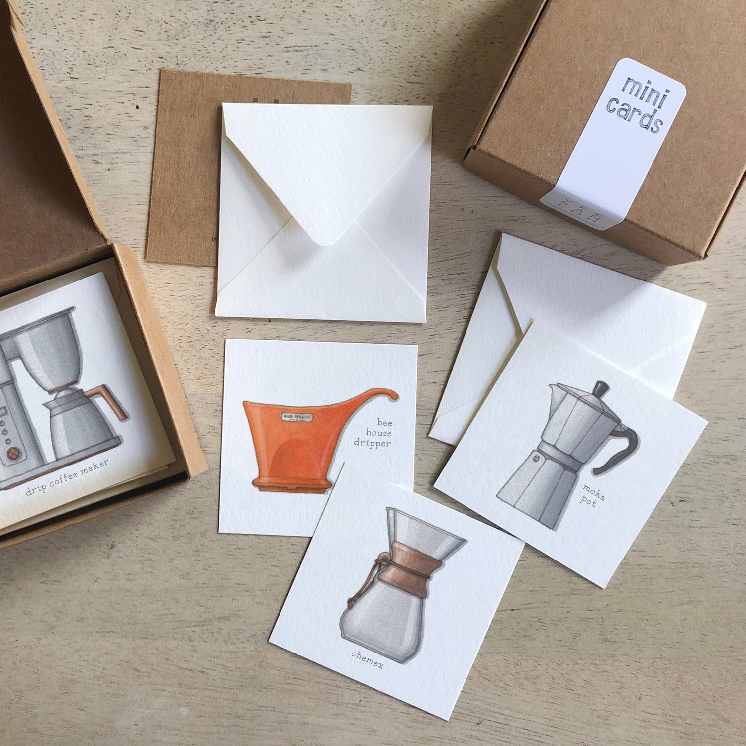 Mini Cards Set / Coffee Brewing - Knife Shift