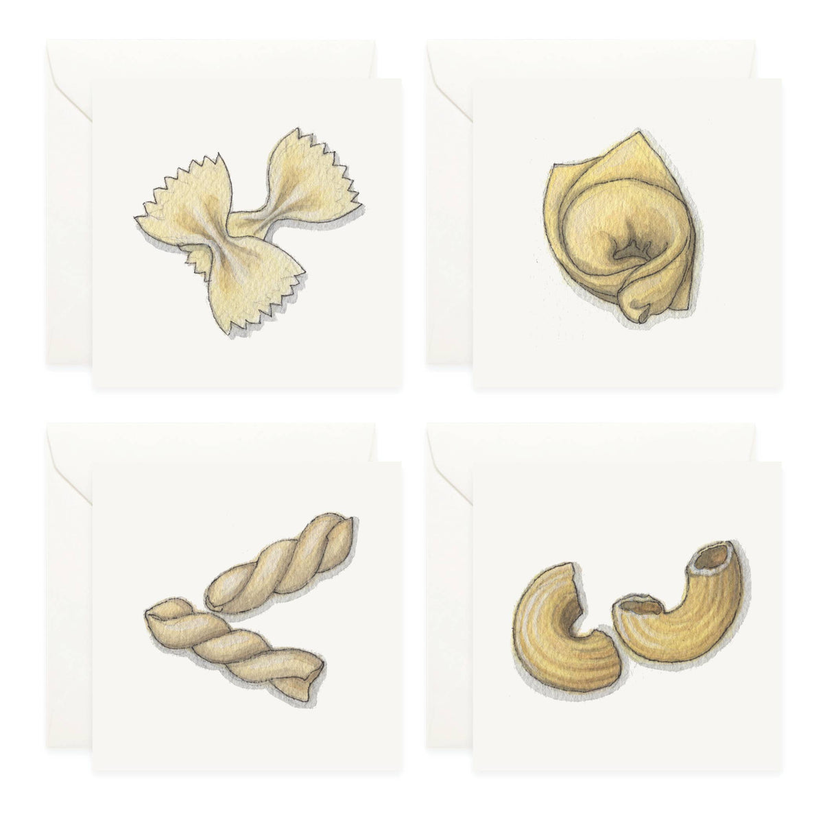 Mini Cards Set / Pasta . Types & Shapes - Knife Shift