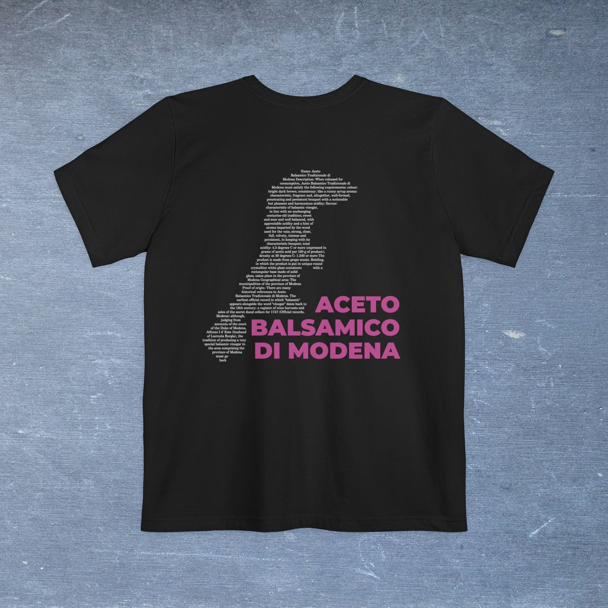 Aceto Balsamico di Modena Map - Pocket T-shirt-T-Shirt-gift ideas for foodies-Knife Shift