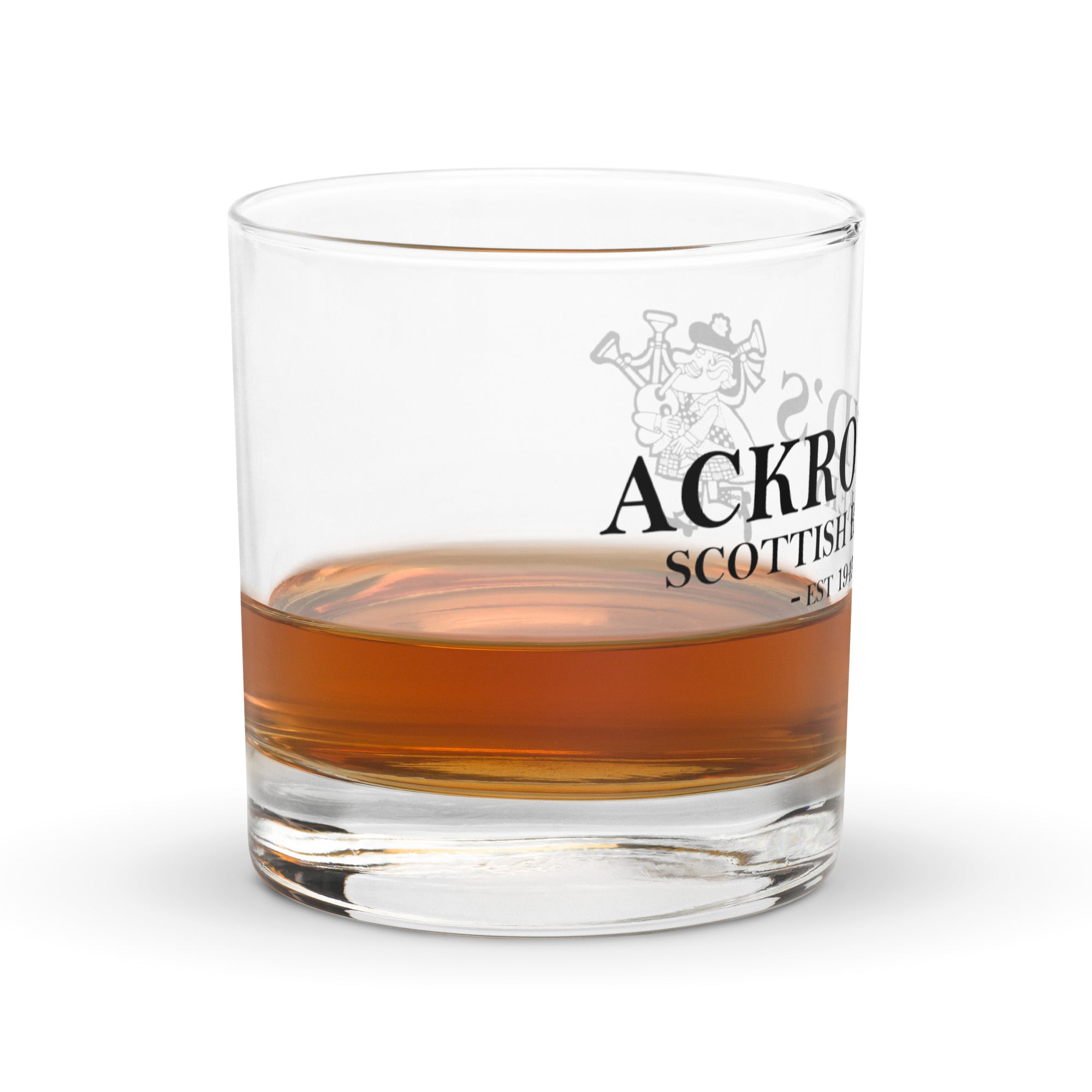 Ackroyd's Bagpiper Logo Rocks glass - Thumbnail 3