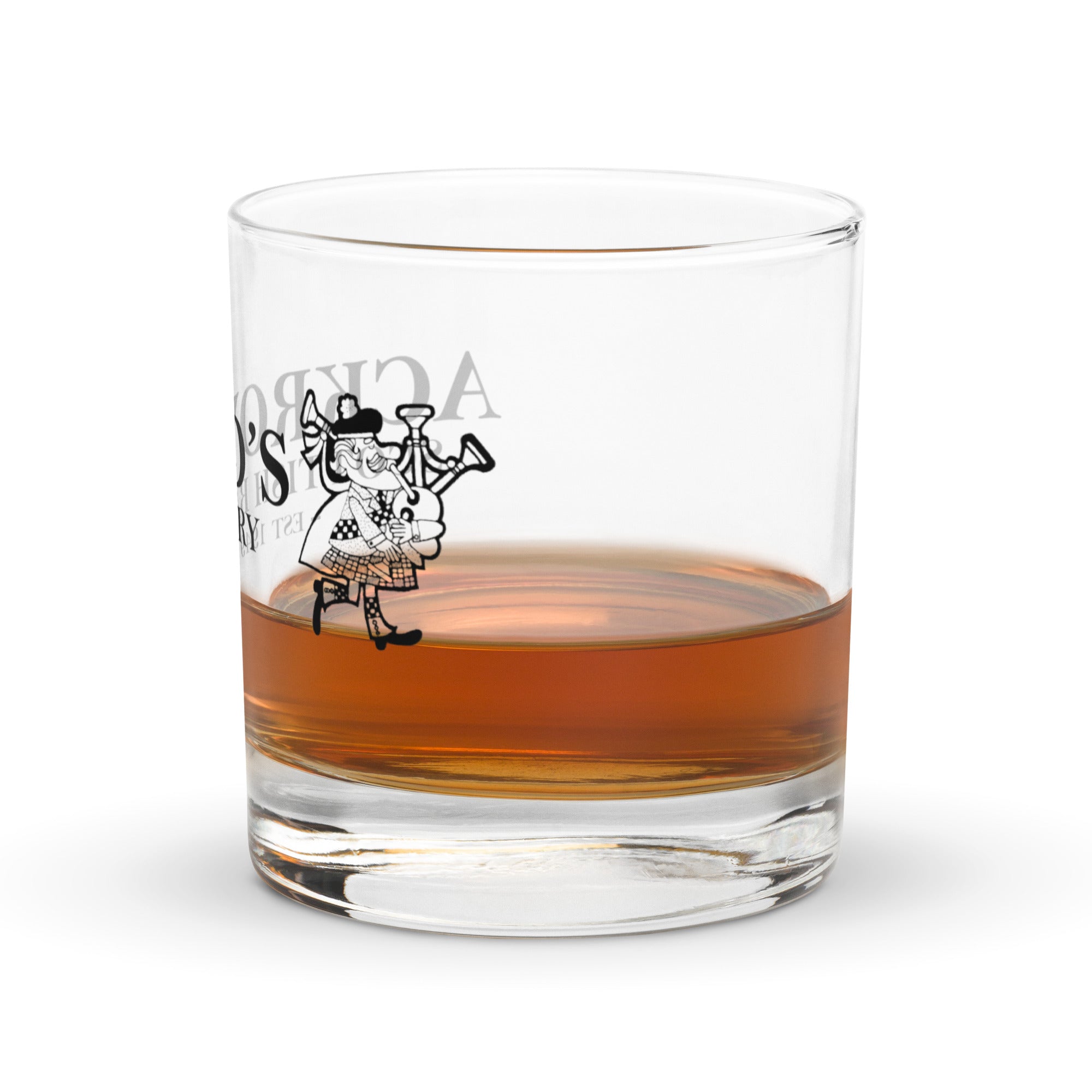 Ackroyd's Bagpiper Logo Rocks glass - Thumbnail 4