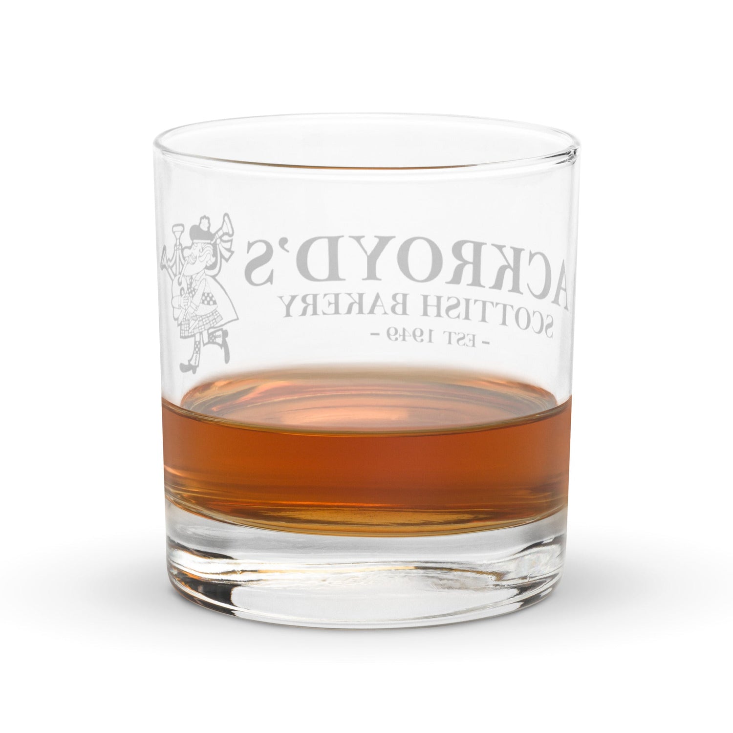Ackroyd's Bagpiper Logo Rocks glass - Knife Shift