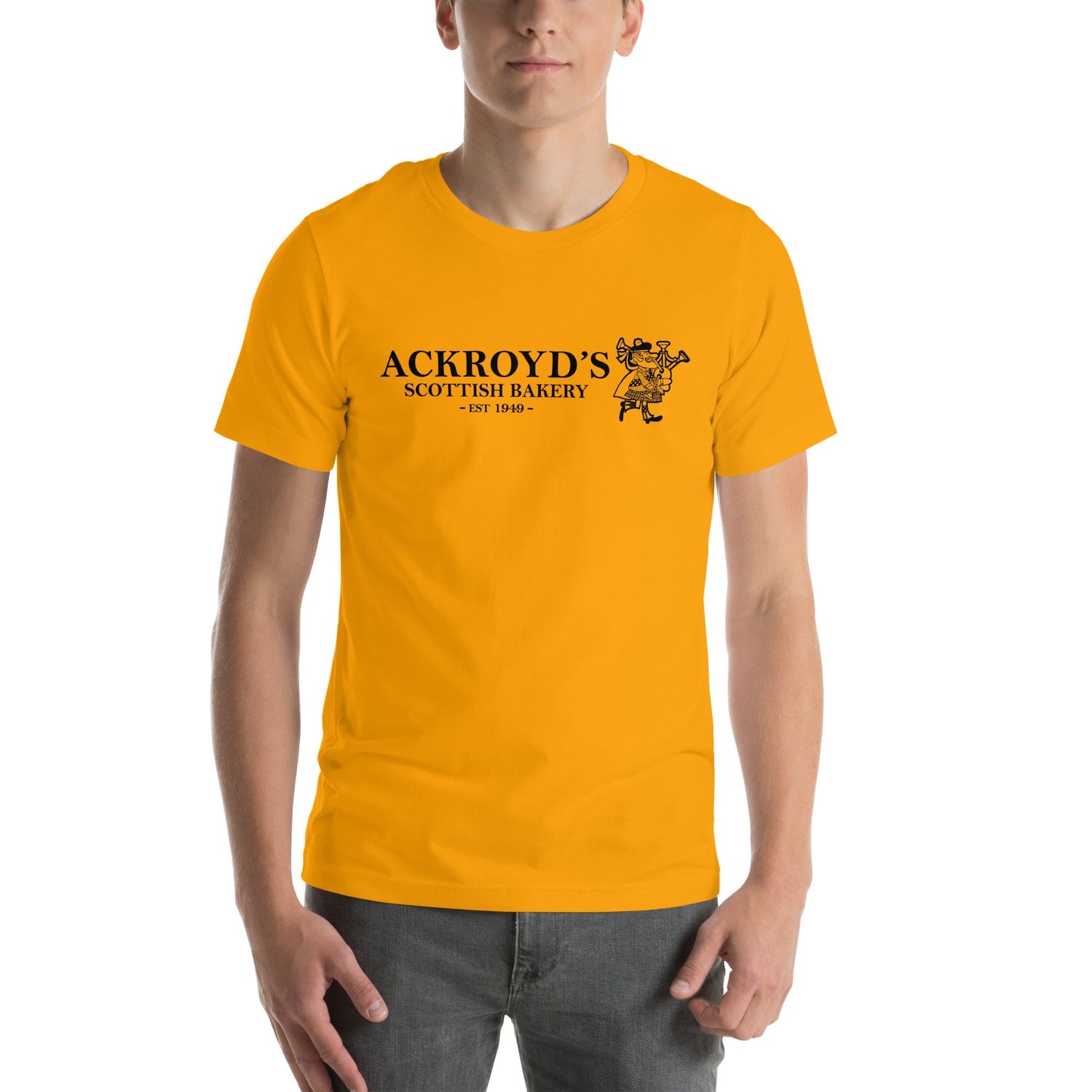 Ackroyd's Bakery Bagpiper Unisex T-Shirt - Knife Shift