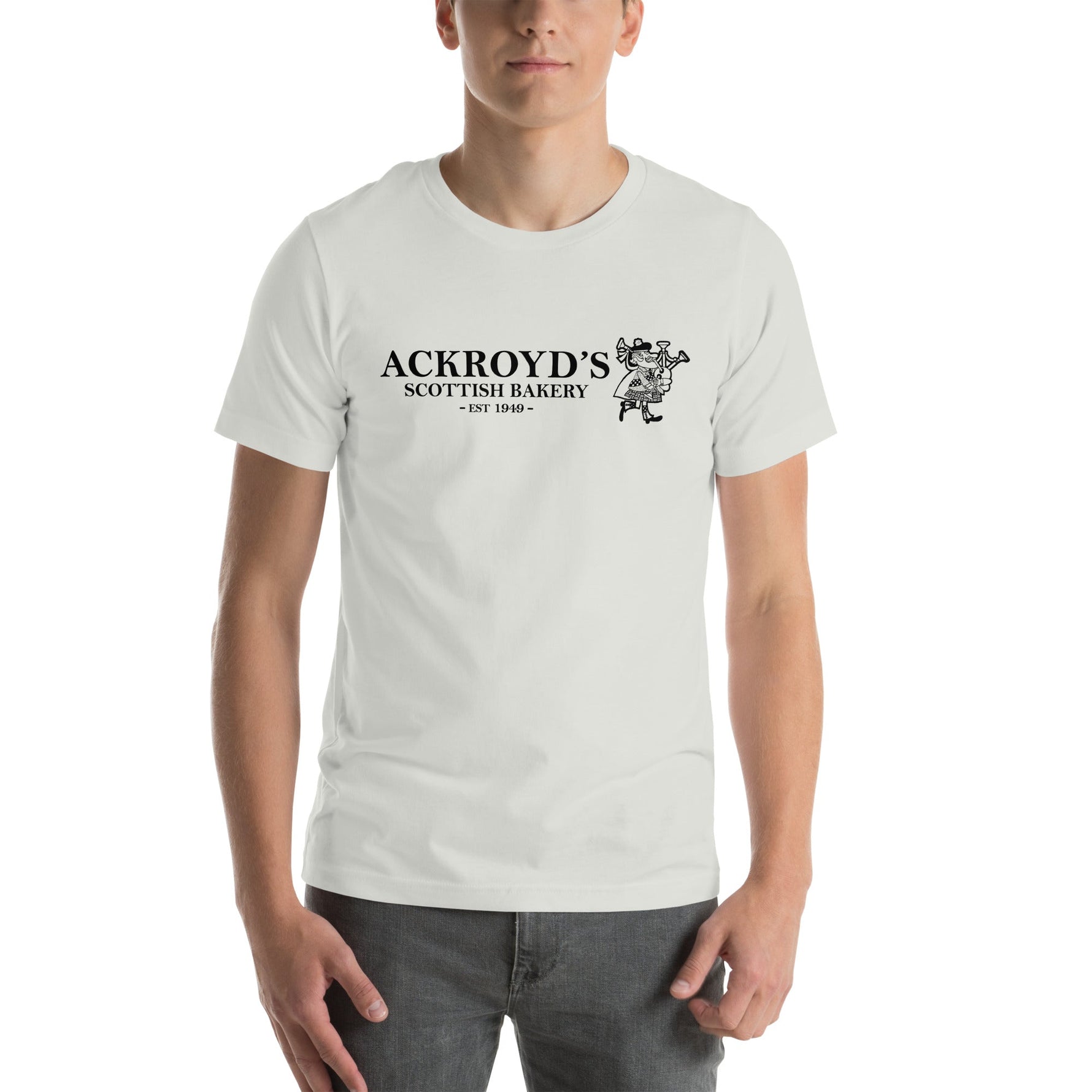 Ackroyd's Bakery Bagpiper Unisex T-Shirt - Knife Shift