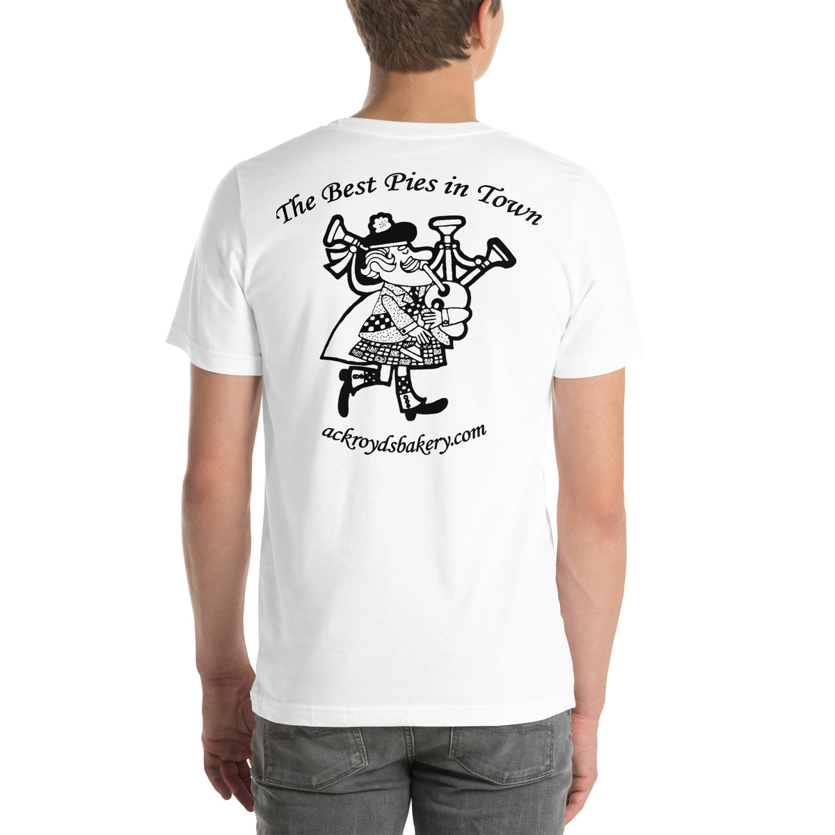 Ackroyd's Bakery Bagpiper Unisex T-Shirt - Knife Shift