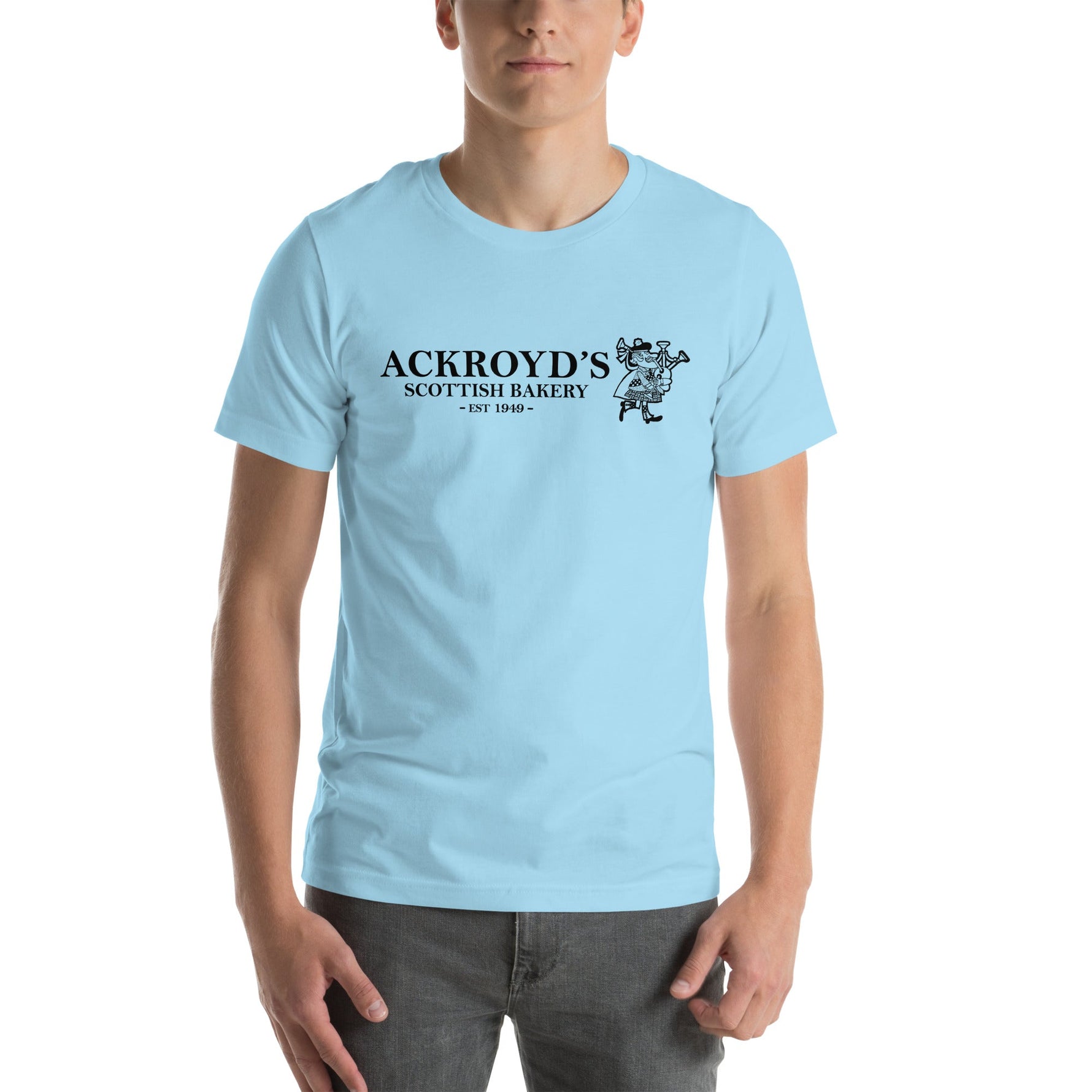 Ackroyd's Bakery Bagpiper Unisex T-Shirt - Knife Shift