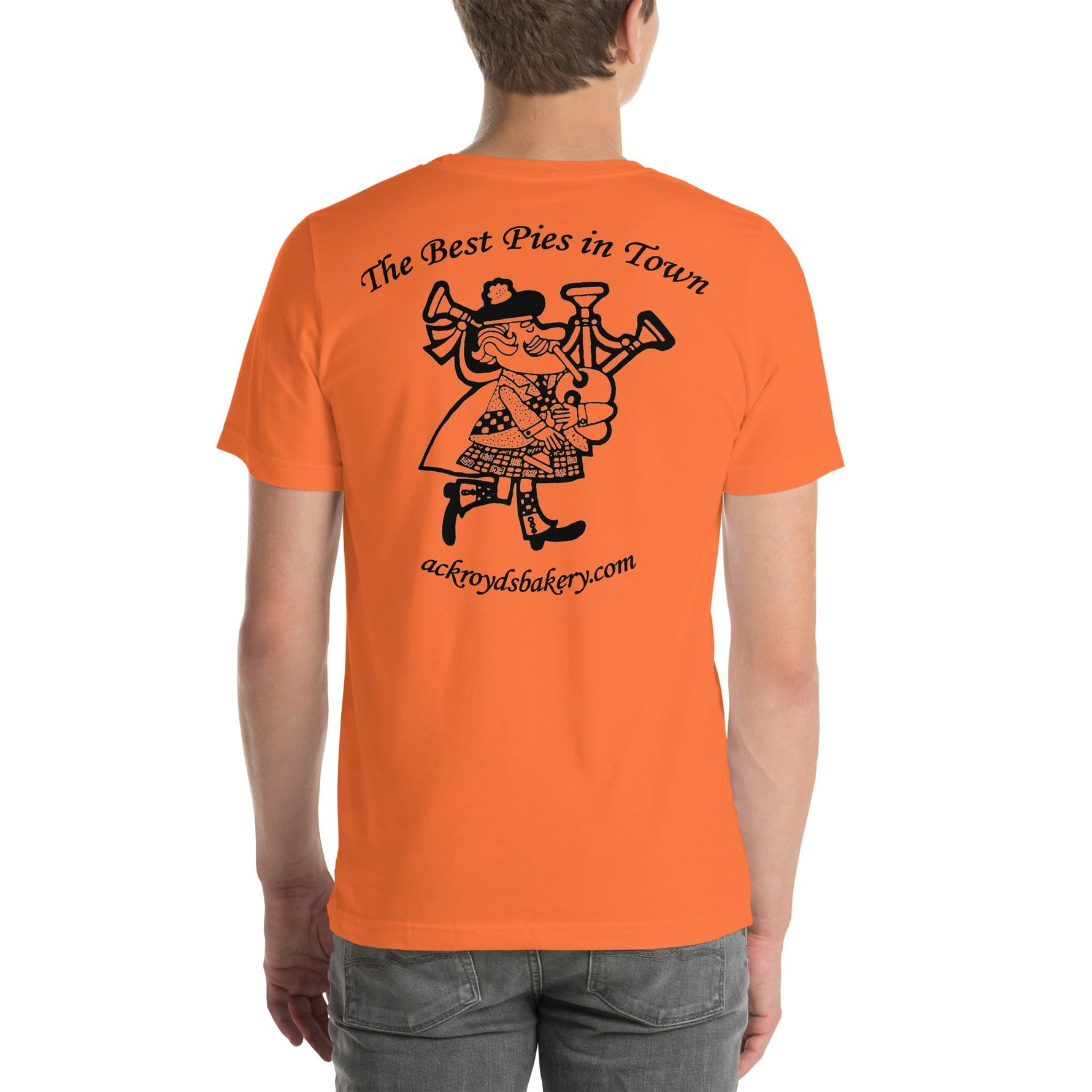 Ackroyd's Bakery Bagpiper Unisex T-Shirt - Knife Shift