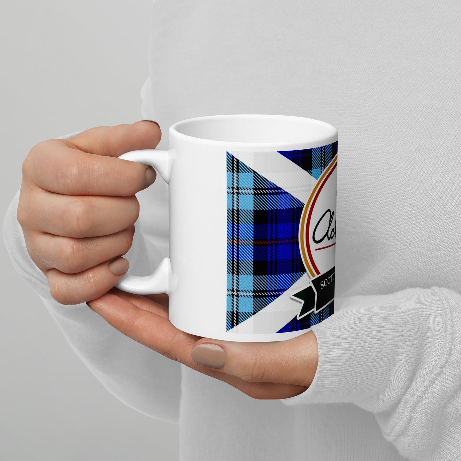 Ackroyd's Bakery Round Logo White glossy Mug - Knife Shift