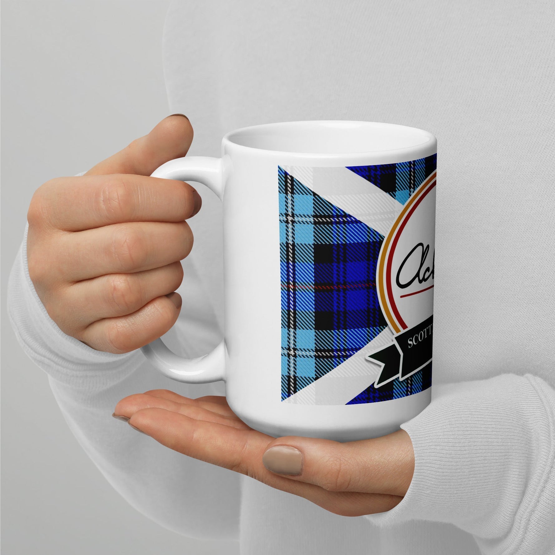 Ackroyd's Bakery Round Logo White glossy Mug - Knife Shift