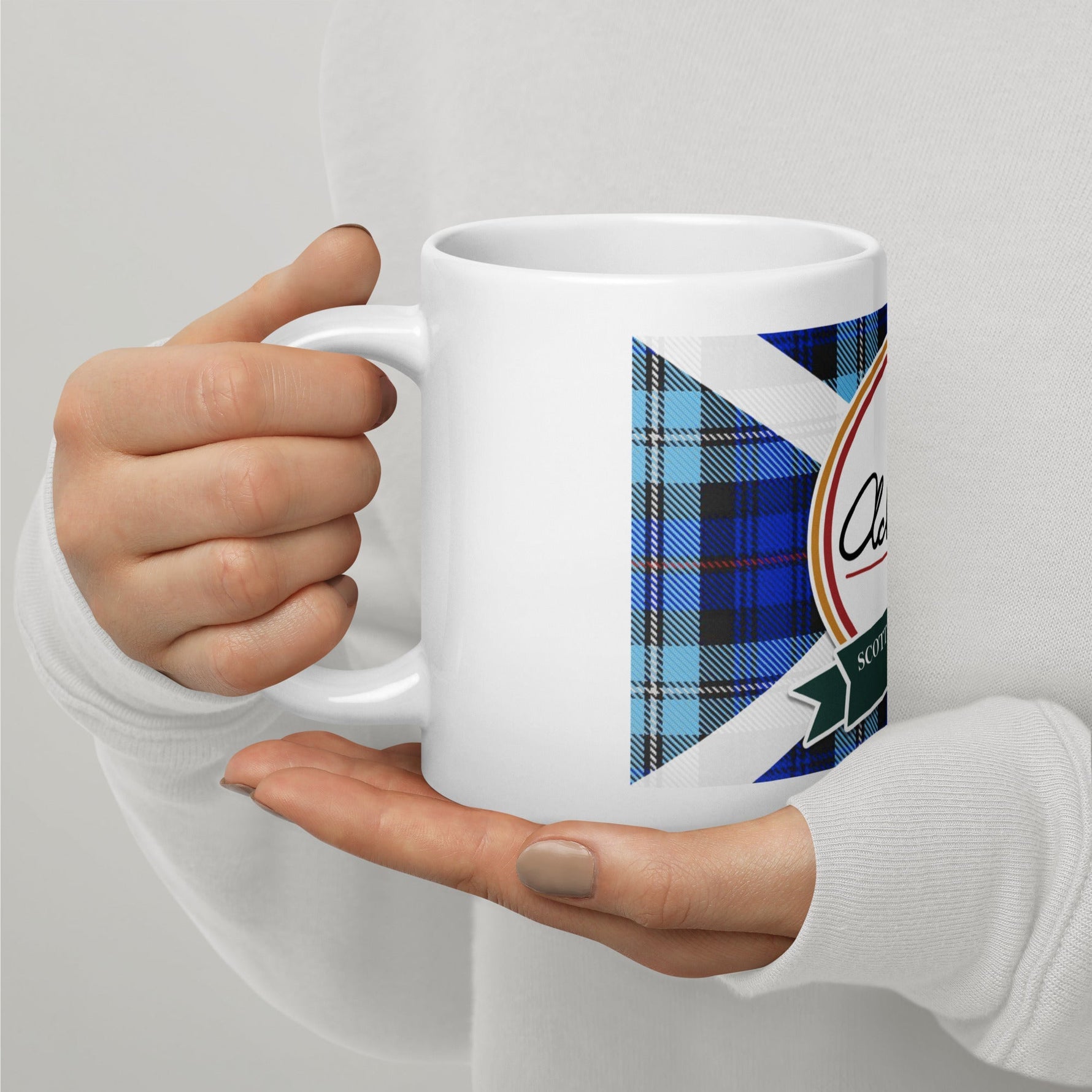 Ackroyd's Bakery Round Logo White glossy Mug - Knife Shift