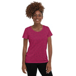 Women's Athletic Tee - Raspberry - Knife Shift
