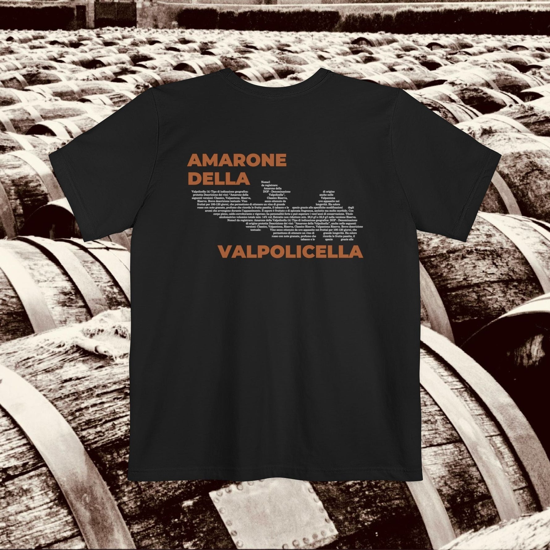 Amarone Wine Map - Pocket T-shirt-T-Shirt-gift ideas for foodies-Knife Shift