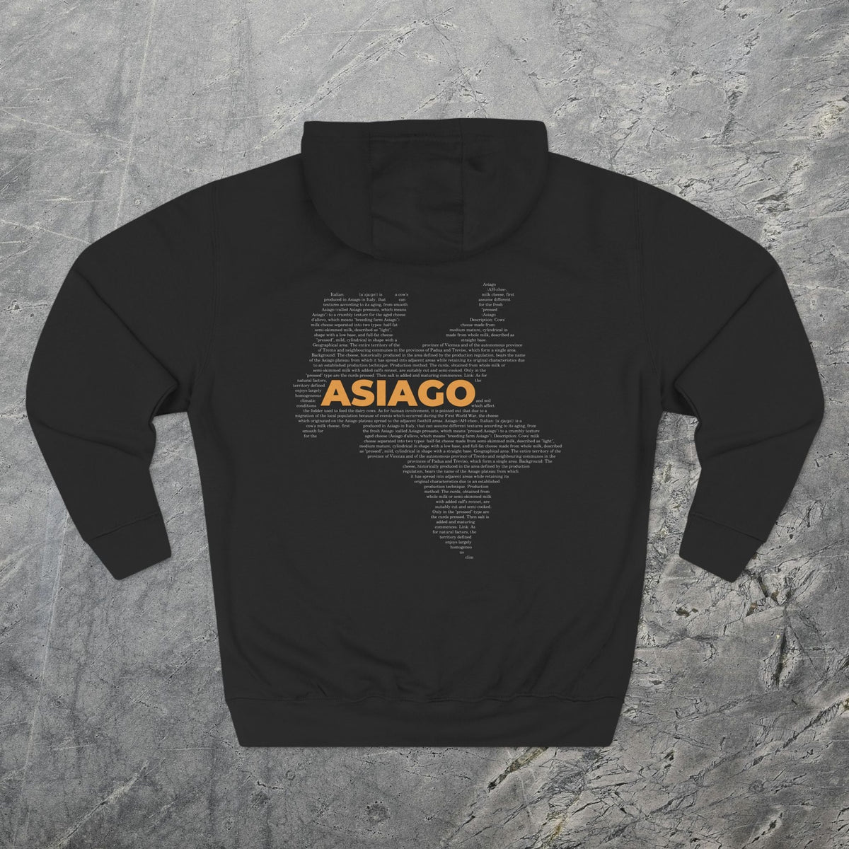 Asiago Cheese Map - Midweight Hoodie-Hoodie-gift ideas for foodies-Knife Shift