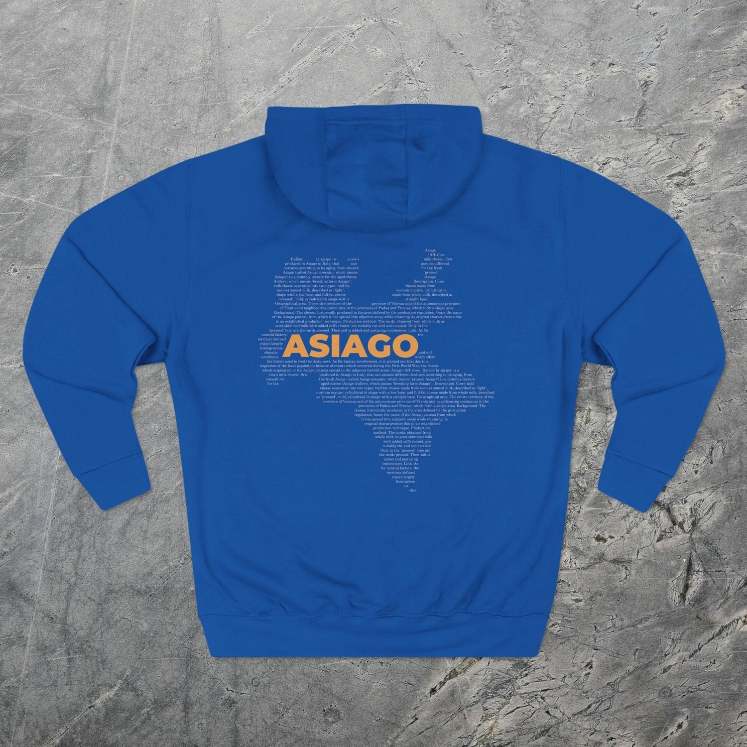 Asiago Cheese Map - Midweight Hoodie-Hoodie-gift ideas for foodies-Knife Shift